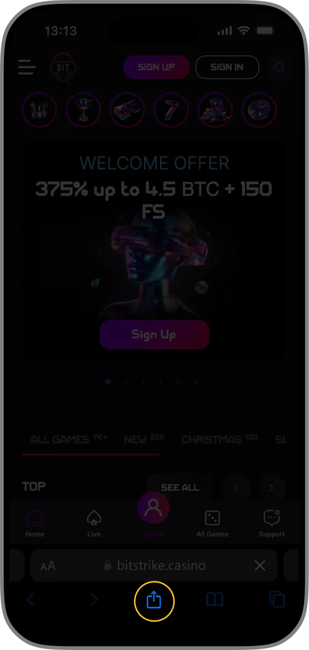 Pwa instruction iOS Safari